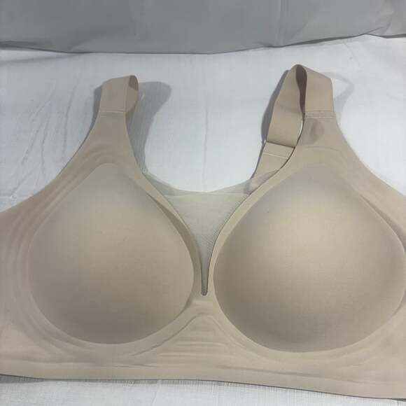 Generic Other - Women’s Seamless Full Coverage Bra Beige Nude Size 3XL Wireless Padded Comfort